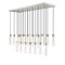 Z-Lite Beau Linear Chandelier, 23-Light, 18 In.W x 54 In.L x 12.75 In.H, Brushed Nickel/Clear 740P-23L-BN - alternate 8